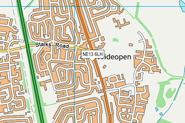 NE13 6LH map - OS VectorMap District (Ordnance Survey) NE13 6LH map - OS VectorMap District (Ordnance Survey)