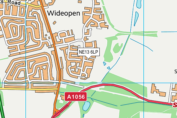 NE13 6LP map - OS VectorMap District (Ordnance Survey) NE13 6LP map - OS VectorMap District (Ordnance Survey)