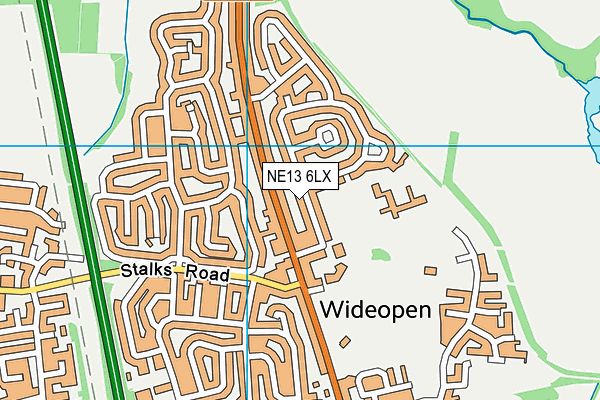 NE13 6LX map - OS VectorMap District (Ordnance Survey) NE13 6LX map - OS VectorMap District (Ordnance Survey)