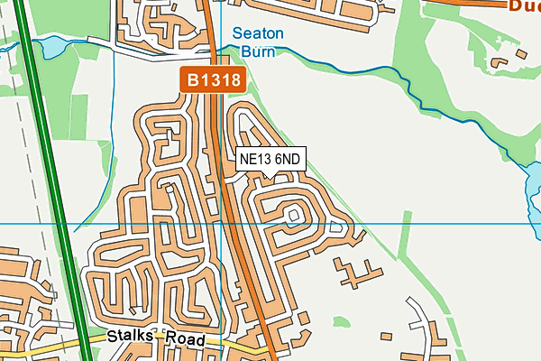 NE13 6ND map - OS VectorMap District (Ordnance Survey) NE13 6ND map - OS VectorMap District (Ordnance Survey)