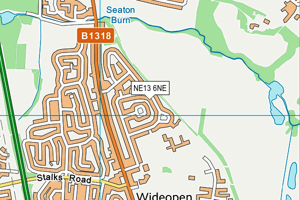 NE13 6NE map - OS VectorMap District (Ordnance Survey) NE13 6NE map - OS VectorMap District (Ordnance Survey)
