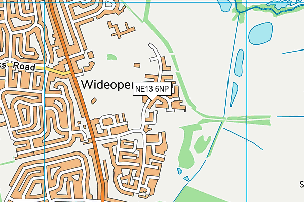 NE13 6NP map - OS VectorMap District (Ordnance Survey) NE13 6NP map - OS VectorMap District (Ordnance Survey)