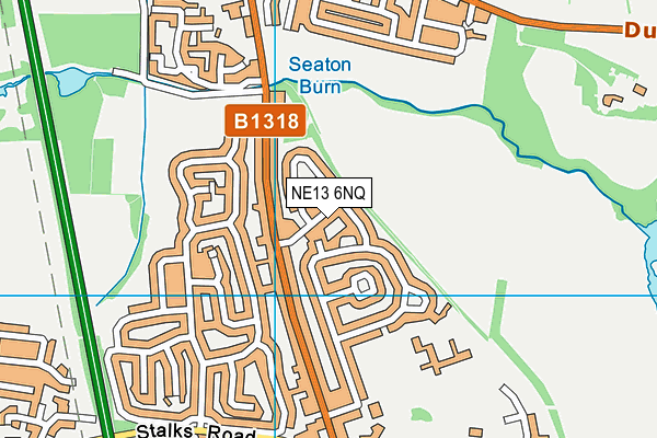 NE13 6NQ map - OS VectorMap District (Ordnance Survey) NE13 6NQ map - OS VectorMap District (Ordnance Survey)