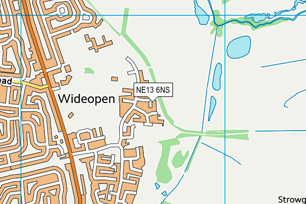 NE13 6NS map - OS VectorMap District (Ordnance Survey) NE13 6NS map - OS VectorMap District (Ordnance Survey)