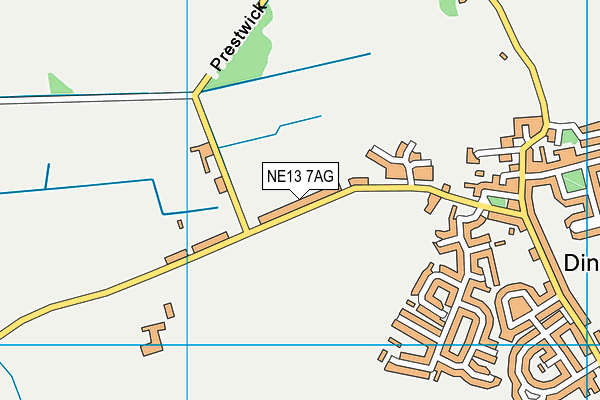 NE13 7AG map - OS VectorMap District (Ordnance Survey) NE13 7AG map - OS VectorMap District (Ordnance Survey)