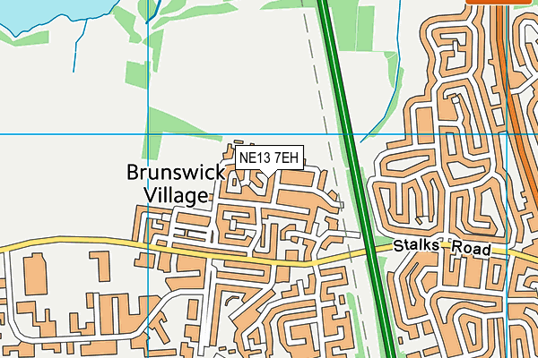 NE13 7EH map - OS VectorMap District (Ordnance Survey) NE13 7EH map - OS VectorMap District (Ordnance Survey)