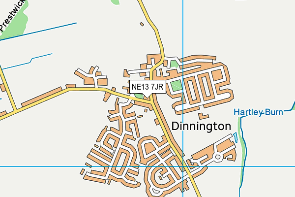 NE13 7JR map - OS VectorMap District (Ordnance Survey) NE13 7JR map - OS VectorMap District (Ordnance Survey)
