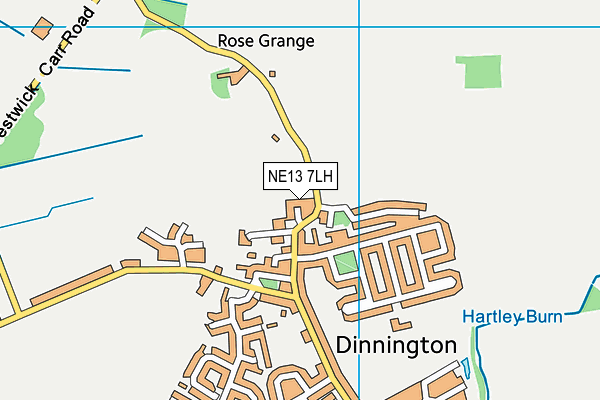 NE13 7LH map - OS VectorMap District (Ordnance Survey) NE13 7LH map - OS VectorMap District (Ordnance Survey)