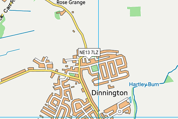 NE13 7LZ map - OS VectorMap District (Ordnance Survey) NE13 7LZ map - OS VectorMap District (Ordnance Survey)