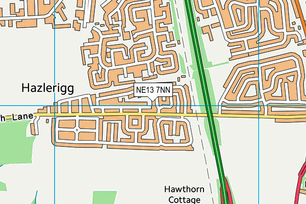NE13 7NN map - OS VectorMap District (Ordnance Survey) NE13 7NN map - OS VectorMap District (Ordnance Survey)