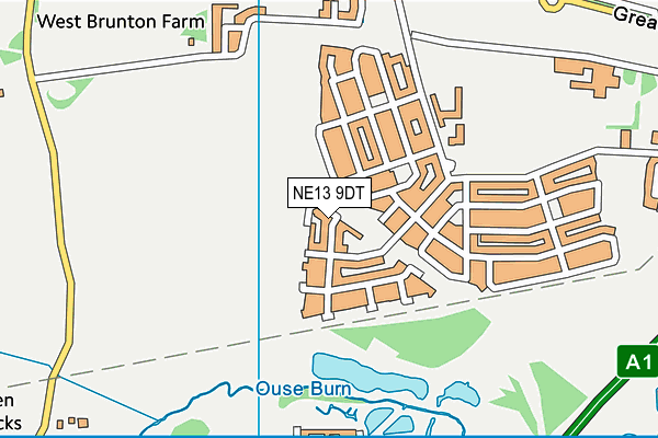 NE13 9DT map - OS VectorMap District (Ordnance Survey) NE13 9DT map - OS VectorMap District (Ordnance Survey)