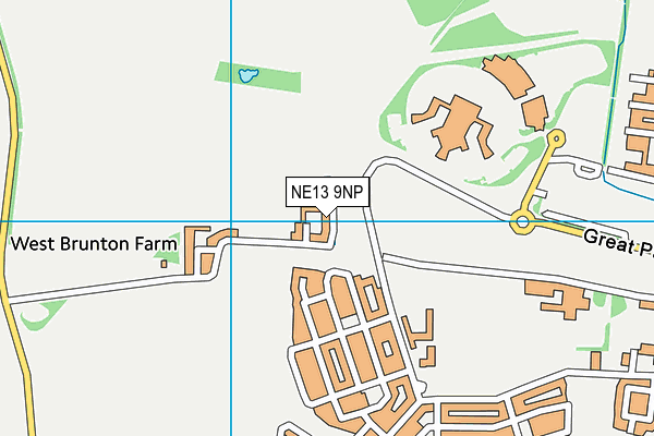 NE13 9NP map - OS VectorMap District (Ordnance Survey) NE13 9NP map - OS VectorMap District (Ordnance Survey)