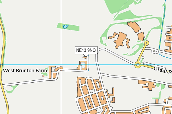 NE13 9NQ map - OS VectorMap District (Ordnance Survey) NE13 9NQ map - OS VectorMap District (Ordnance Survey)