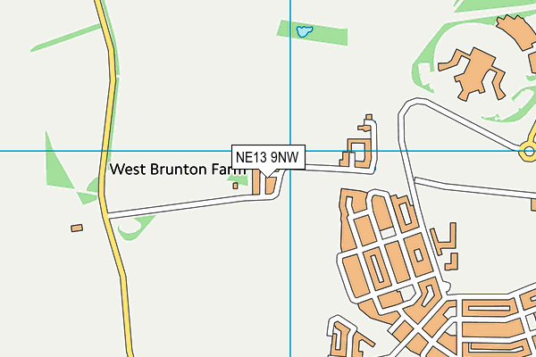 NE13 9NW map - OS VectorMap District (Ordnance Survey) NE13 9NW map - OS VectorMap District (Ordnance Survey)