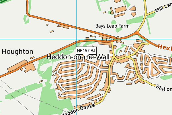 NE15 0BJ map - OS VectorMap District (Ordnance Survey) NE15 0BJ map - OS VectorMap District (Ordnance Survey)