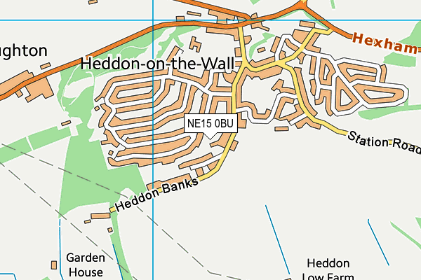 NE15 0BU map - OS VectorMap District (Ordnance Survey) NE15 0BU map - OS VectorMap District (Ordnance Survey)