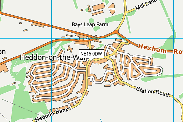NE15 0DW map - OS VectorMap District (Ordnance Survey) NE15 0DW map - OS VectorMap District (Ordnance Survey)