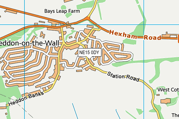 NE15 0DY map - OS VectorMap District (Ordnance Survey) NE15 0DY map - OS VectorMap District (Ordnance Survey)