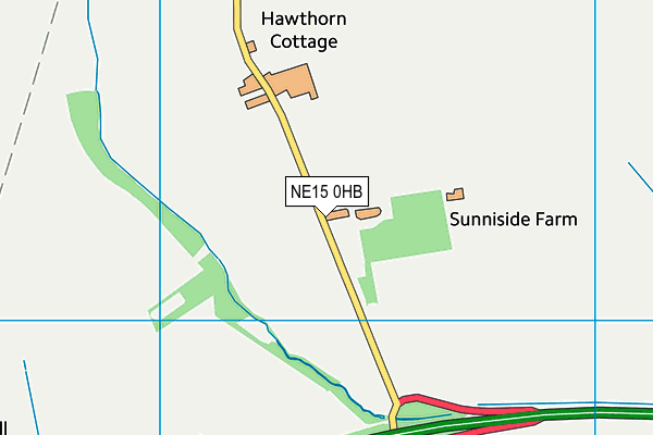 NE15 0HB map - OS VectorMap District (Ordnance Survey) NE15 0HB map - OS VectorMap District (Ordnance Survey)