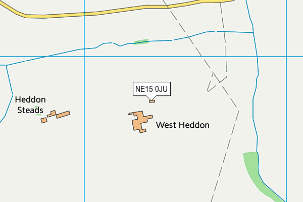 NE15 0JU map - OS VectorMap District (Ordnance Survey) NE15 0JU map - OS VectorMap District (Ordnance Survey)