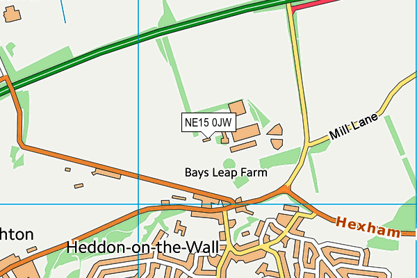 NE15 0JW map - OS VectorMap District (Ordnance Survey) NE15 0JW map - OS VectorMap District (Ordnance Survey)