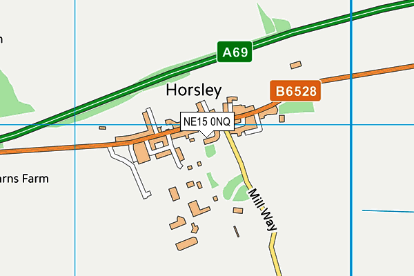 NE15 0NQ map - OS VectorMap District (Ordnance Survey)