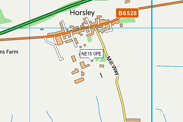 NE15 0PE map - OS VectorMap District (Ordnance Survey) NE15 0PE map - OS VectorMap District (Ordnance Survey)