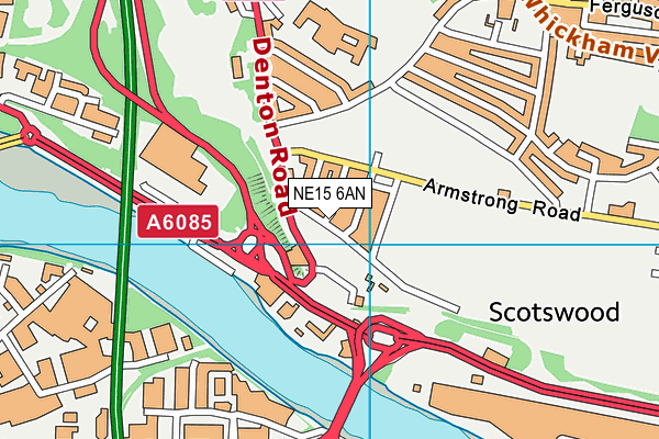 NE15 6AN map - OS VectorMap District (Ordnance Survey) NE15 6AN map - OS VectorMap District (Ordnance Survey)