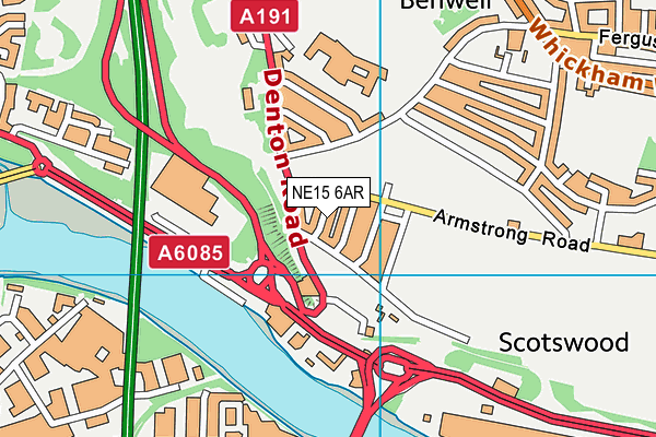 NE15 6AR map - OS VectorMap District (Ordnance Survey) NE15 6AR map - OS VectorMap District (Ordnance Survey)