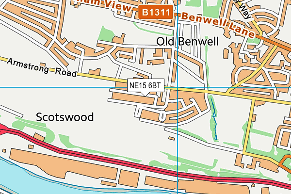 NE15 6BT map - OS VectorMap District (Ordnance Survey) NE15 6BT map - OS VectorMap District (Ordnance Survey)
