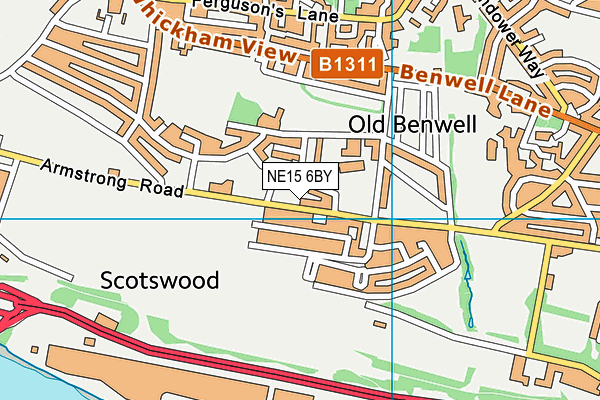NE15 6BY map - OS VectorMap District (Ordnance Survey) NE15 6BY map - OS VectorMap District (Ordnance Survey)