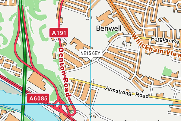 NE15 6EY map - OS VectorMap District (Ordnance Survey) NE15 6EY map - OS VectorMap District (Ordnance Survey)