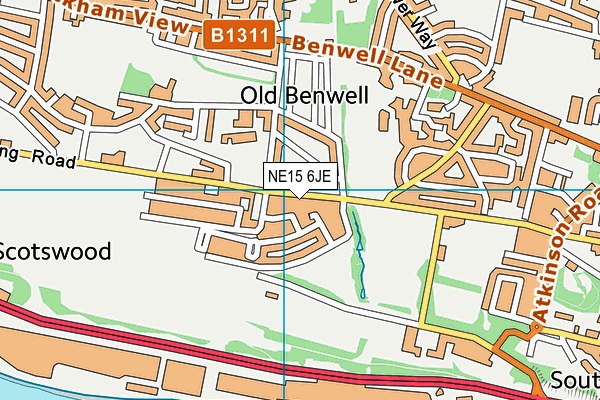 NE15 6JE map - OS VectorMap District (Ordnance Survey) NE15 6JE map - OS VectorMap District (Ordnance Survey)