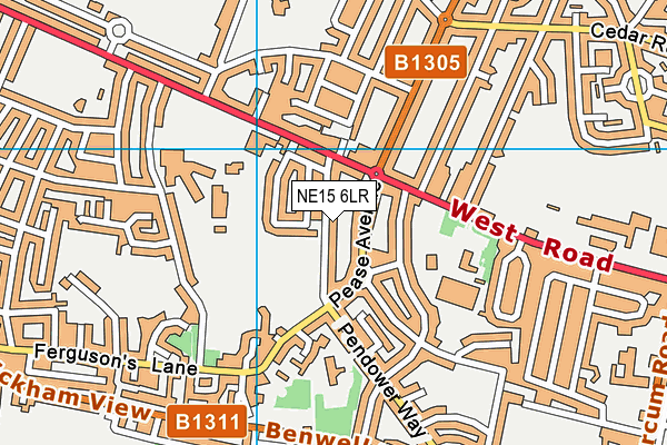 NE15 6LR map - OS VectorMap District (Ordnance Survey) NE15 6LR map - OS VectorMap District (Ordnance Survey)