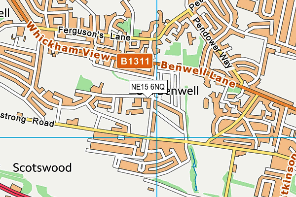 NE15 6NQ map - OS VectorMap District (Ordnance Survey) NE15 6NQ map - OS VectorMap District (Ordnance Survey)