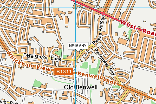 NE15 6NY map - OS VectorMap District (Ordnance Survey) NE15 6NY map - OS VectorMap District (Ordnance Survey)