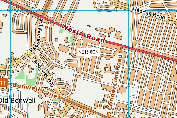 NE15 6QN map - OS VectorMap District (Ordnance Survey) NE15 6QN map - OS VectorMap District (Ordnance Survey)