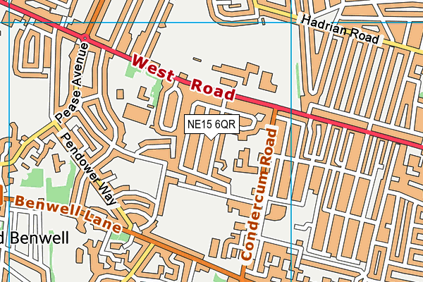 NE15 6QR map - OS VectorMap District (Ordnance Survey) NE15 6QR map - OS VectorMap District (Ordnance Survey)