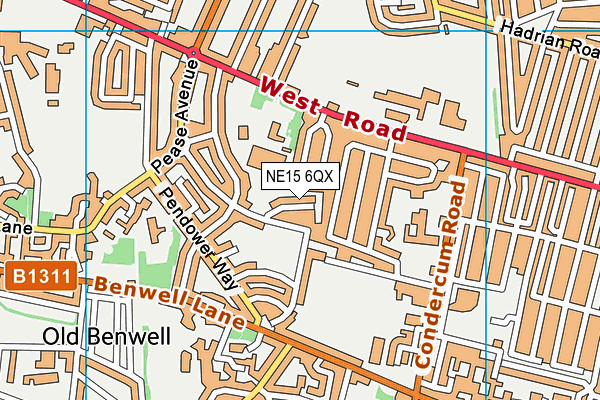 NE15 6QX map - OS VectorMap District (Ordnance Survey) NE15 6QX map - OS VectorMap District (Ordnance Survey)