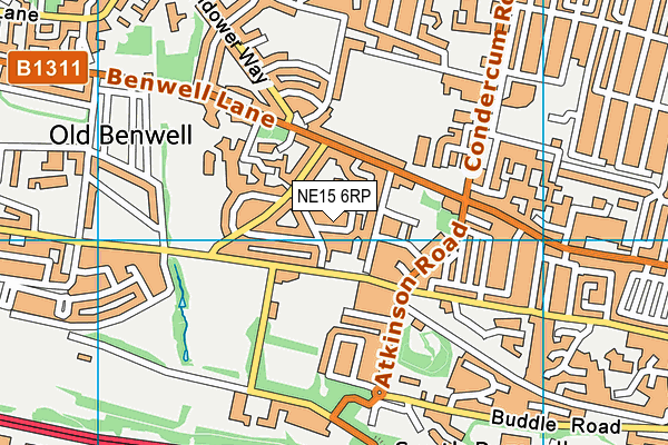 NE15 6RP map - OS VectorMap District (Ordnance Survey)