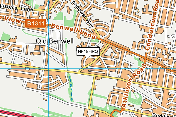 NE15 6RQ map - OS VectorMap District (Ordnance Survey)