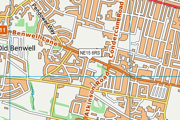 NE15 6RS map - OS VectorMap District (Ordnance Survey)
