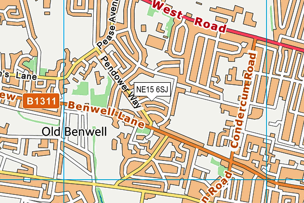 NE15 6SJ map - OS VectorMap District (Ordnance Survey) NE15 6SJ map - OS VectorMap District (Ordnance Survey)