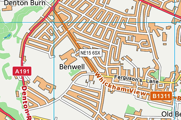NE15 6SX map - OS VectorMap District (Ordnance Survey)