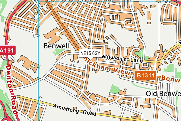 NE15 6SY map - OS VectorMap District (Ordnance Survey) NE15 6SY map - OS VectorMap District (Ordnance Survey)