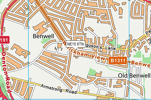 NE15 6TN map - OS VectorMap District (Ordnance Survey) NE15 6TN map - OS VectorMap District (Ordnance Survey)
