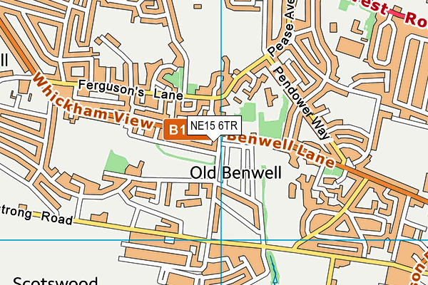 NE15 6TR map - OS VectorMap District (Ordnance Survey) NE15 6TR map - OS VectorMap District (Ordnance Survey)