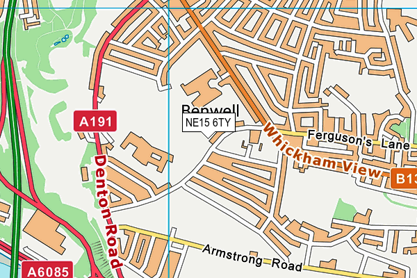 NE15 6TY map - OS VectorMap District (Ordnance Survey) NE15 6TY map - OS VectorMap District (Ordnance Survey)