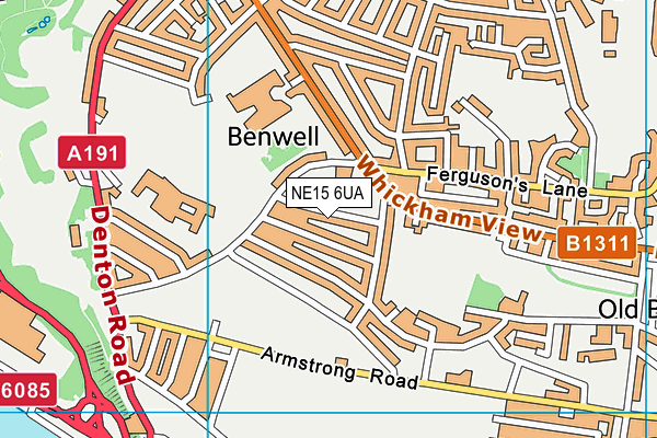 NE15 6UA map - OS VectorMap District (Ordnance Survey) NE15 6UA map - OS VectorMap District (Ordnance Survey)