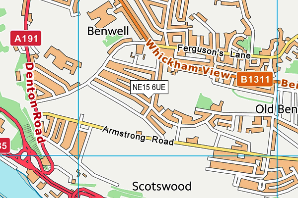 NE15 6UE map - OS VectorMap District (Ordnance Survey) NE15 6UE map - OS VectorMap District (Ordnance Survey)